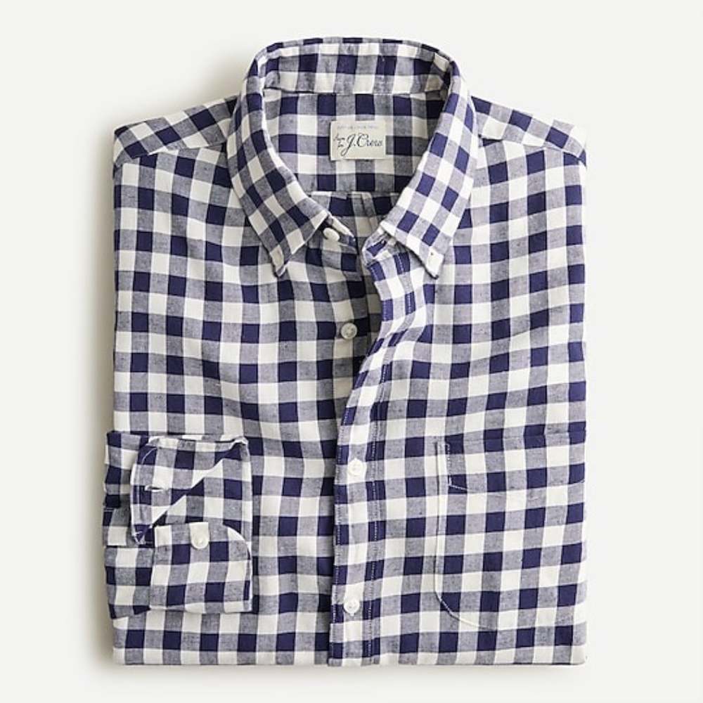 J.Crew Mens Slim Gingham Shirt